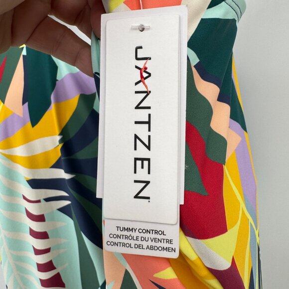 Jantzen Glamour One-Piece with Adjustable Straps Tropical Utopia Woman’s size 28 - Picture 5 of 14